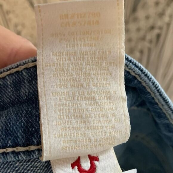 TRUE RELIGION Cassie Rolled Denim Jean Shorts Size 30 - Picture 12 of 16